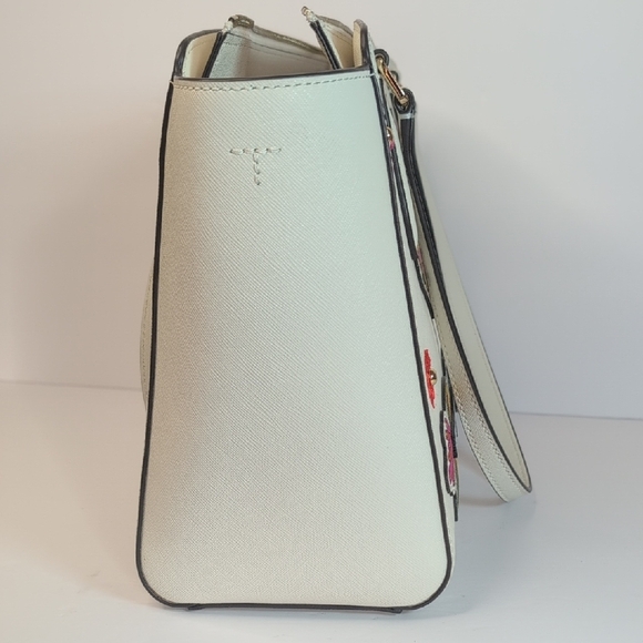 Tory Burch Emerson Applique Small Zip Tote With Matching Wallet - Picture 5 of 16